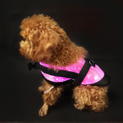 2019 Safe luminous pet clothing,light up dog vest, luminous fabric pet cloth